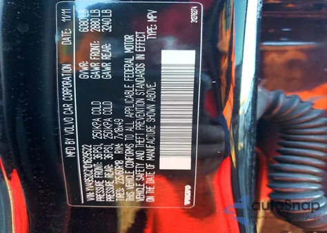 2013 Volvo Xc90 3.2 from USA, damaged, VIN YV4952CZ1D1629522